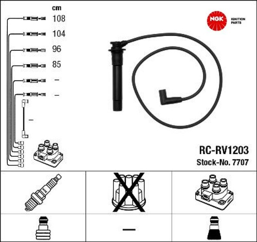 Ngk 7707 zündleitungssatz - 7707,