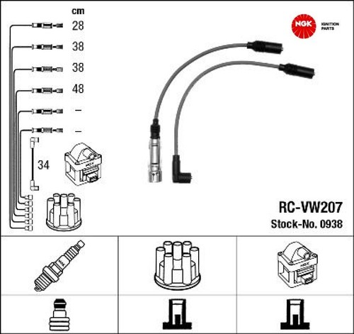 Ngk 0938 zündleitungssatz - 0938,